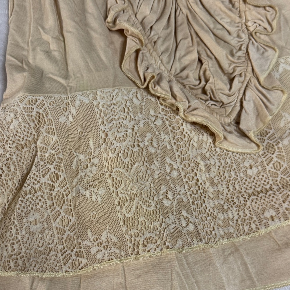 POL Cream Lace Ruffle Tie-Shoulder Tank Top - Picture 2 of 4